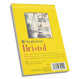 Strathmore 300 Series Bristol Pad - 4" x 6", Smooth, 20 Sheets