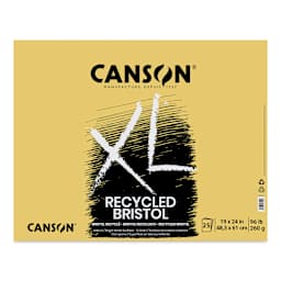 Canson XL Recycled Bristol Pad - 19" x 24", Fold-over, 25 Sheets