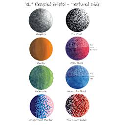 Canson XL Recycled Bristol Pad - Drawing showing effects of various media on paper