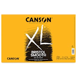 Canson XL Bristol - Pad, 11" x 17", Smooth, 25 Sheets, Tapebound