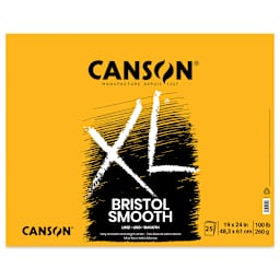 Canson XL Bristol - Pad, 19" x 24", Smooth, 25 Sheets, Tapebound