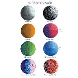 Canson XL Bristol Pads - Smooth - circles drawn with different media showing effects