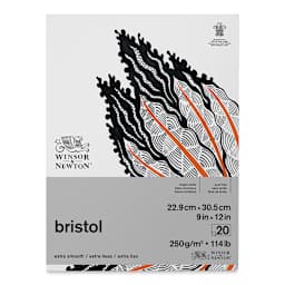 Winsor & Newton Bristol Paper Pad - 9" x 12", 20 Sheets