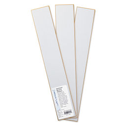 Aitoh Gasen Paper Shikishi Boards - 2-1/5" x 12-1/4", Pkg of 3, one board with label