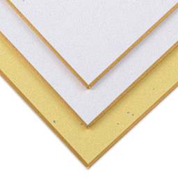 Aitoh Hosho Paper Shikishi Boards - 4-3/4" x 5-1/4", Pkg of 3, front and back of panels