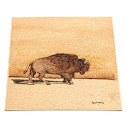 Aitoh Gold Paper Shikishi Boards - 9-1/2" x 10-3/4", Pkg of 2, finished artwork courtesy of Gary Simmons