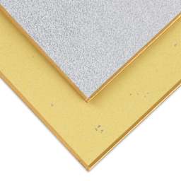 Aitoh Silver Paper Shikishi Boards - 9-1/2" x 10-3/4", Pkg of 2, front and back corners