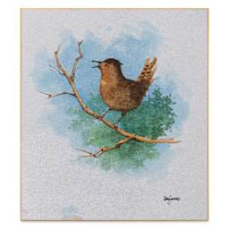 Aitoh Silver Paper Shikishi Boards - 9-1/2" x 10-3/4", Pkg of 2, finished artwork courtesy of Gary Simmons