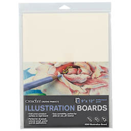 Crescent No. 300 Cold Press Illustration Board - Front of package of 3 sheets shown
