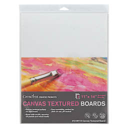 Crescent Canvas Boards - Front view of package of 3 boards