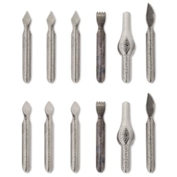 Essdee Scratchboard Scraper Cutters - Assorted, Set of 12