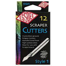 Essdee Scratchboard Scraper Cutters - Style 1, Pkg of 12 - front of packaging