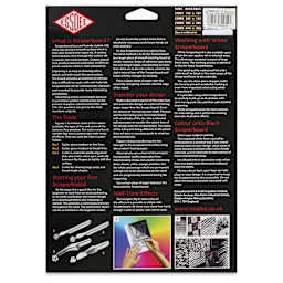 Essdee Scraperboard - Pkg of 5, 9" x 12", White, Un-Inked - back of packaging