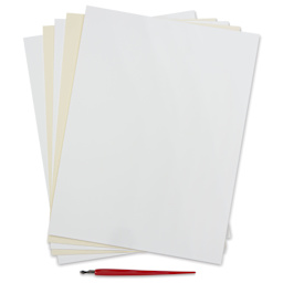 Essdee Scraperboard - Pkg of 5, 9" x 12", White, Un-Inked