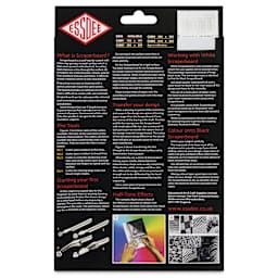 Essdee Scraperboard - Pkg of 5, 6" x 9", White, Un-Inked - back of packaging