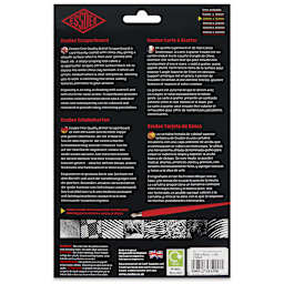 Essdee Scraperboard - Pkg of 10, 6" x 9", White, Un-Inked - back of packaging