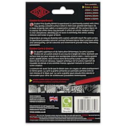 Essdee Black Pre-Inked Scraperboard - Pkg of 5, 4" x 6" - back of packaging