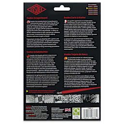 Essdee Black Pre-Inked Scraperboard - Pkg of 5, 6" x 9" - back of packaging