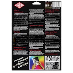 Essdee Black Pre-Inked Scraperboard - Pkg of 10, 9" x 12" - back of packaging