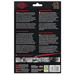 Essdee Black Pre-Inked Scraperboard - Pkg of 10, 6" x 9" - back of packaging