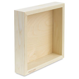 American Easel Wood Painting Panels - Back of Extra Deep Profile Square panel showing depth