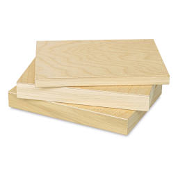 American Easel Wood Flat Panel Pack - 9" x 12", Flat Panel with Two 2" Cradle, Pkg of 3