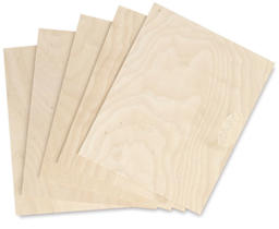 Baltic Birch Panels - 5 Birch Panels shown in fan