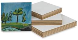 Blick Edu-Painting Panel Class Packs - 12 panels shown with 1 upright and painted