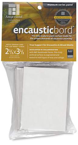 Ampersand Encausticbord - Front of package of 5 pc Trading cards