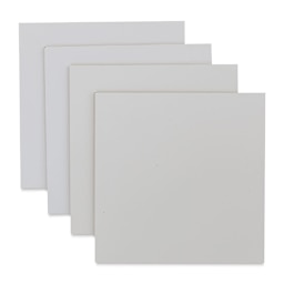 Ampersand Encausticbord Pack - 5" x 5" x 1/8", Flat, Pkg of 4 out of packaging