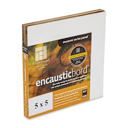 Ampersand Encausticbord Pack - 5" x 5" x 1/8", Flat, Pkg of 4 side view