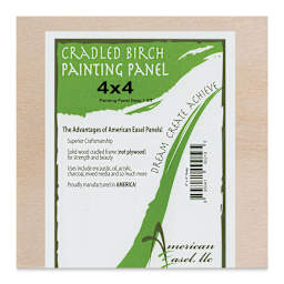 American Easel Painting Panel - 4" x 4" x 1 5/8", Wood, Deep