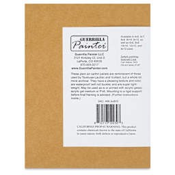 Guerrilla Painter Carton Plein Air Panel Pack - 6" x 8" x 1/32", Pkg of 6 back of packaging