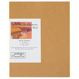 Guerrilla Painter Carton Plein Air Panel Pack - 8" x 10" x 1/32", Pkg of 6 front of packaging
