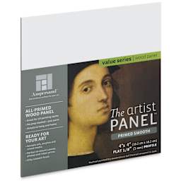 Ampersand Value Series Artist Panel - Smooth, 4" x 4", 1/8" Profile