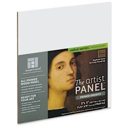 Ampersand Value Series Artist Panel - Smooth, 5" x 5", 3/8" Profile