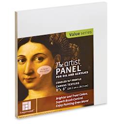 Ampersand Value Series Artist Panel - Textured, 8" x 8", 3/4" Cradle