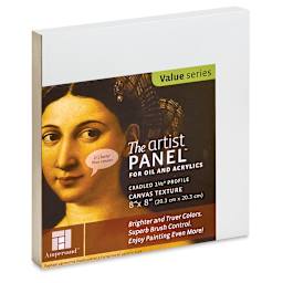 Ampersand Value Series Artist Panel - Textured, 8" x 8", 1-1/2" Cradle