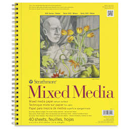 Strathmore 300 Series Mixed Media Pads - Mixed Media Pad, 40 Sheets 9"x14"