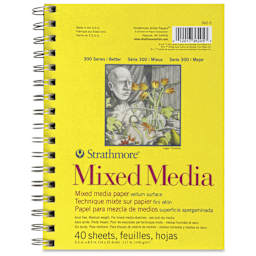 Strathmore 300 Series Mixed Media Pads - Mixed Media Pad, 40 Sheets 5.5" x 8.5"