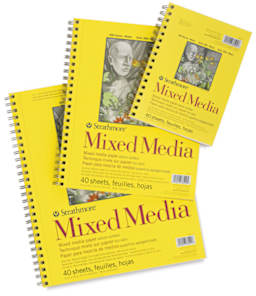 Strathmore 300 Series Wirebound Mixed Media Pads - Mixed Media Pads, Assorted Sizes