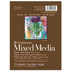 Strathmore 400 Series Mixed Media Pad - 6" x 8", 15 Sheets, front cover