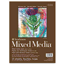 Strathmore 400 Series Mixed Media Pad - 9" x 12", 15 Sheets, front cover