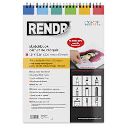 Crescent Rendr Wirebound Sketchbook - 12" x 16-1/2", front cover