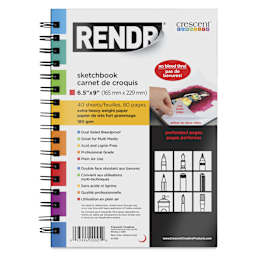 Crescent Rendr Wirebound Sketchbook - 6-1/2" x 9", front cover