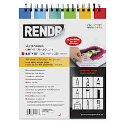Crescent Rendr Wirebound Sketchbook - 8-1/2" x 10", front cover