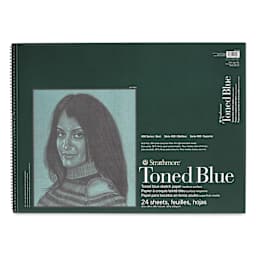 Strathmore 400 Series Recycled Toned Sketch Pad - 18" x 24" Steel Blue (Cover)