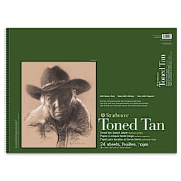 Strathmore 400 Series Recycled Toned Sketch Pad - 18'' x 24'', 24 Sheets, Warm Tan