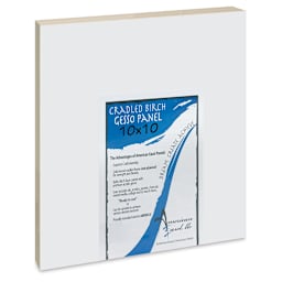 American Easel Gessoed Wood Painting Panel - 10" x 10", 7/8" Cradle