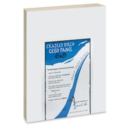 American Easel Gessoed Wood Painting Panel - 6" x 8", 7/8" Cradle